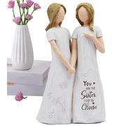 Scultura dei migliori amici, statuette migliori amici | Figurine decorative per ornamento sorella, figura astratta, ricordo di anniversario di matrimonio, per il meglio