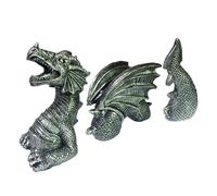 Scultura del drago volante - Set di figure decorative in resina, ornamento in tre pezzi per giardino e ufficio | Statua resistente alle intemperie con motivo alare, design magico per la decorazione