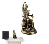 Scultura della Lady Justice, Statua della della Giustizia | Figura in Resina della della Giustizia Cieca Seduta - Interior, Decorazione della Legge, Personaggio da Collezione