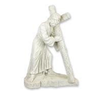 Scultura della via crucis jesus replica design retrò decorazione