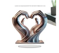 Scultura delle mani del cuore - Decorazione a forma di cuore con gesto carino | Scultura d'arte del cuore delle mani | Decorazione del cuore della mano | Scultura delle mani a forma di cuore, a