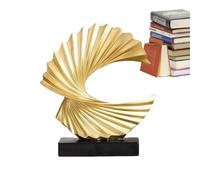 Scultura delle Onde Oceaniche - Statua di resina Gold/Onda Bianca Astratto di decorazione Moderna Moderna per la Casa | Decorazioni delle Onde Oceaniche per Camera Interna, Ufficio, Tavolo
