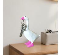 Scultura Di Anatra, Regalo Di Cartone Animato, Portachiavi In Piedi A Forma