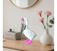 Scultura Di Anatra, Regalo Di Cartone Animato, Portachiavi In Piedi A Forma Di
