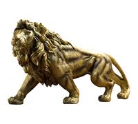 Scultura Di Animali In Resina Con Potente Statua Del Leone Per La Casa Della
