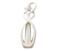 Scultura di Arenaria, Coppia di Innamorati Bacio Fatto a Mano Statua Statuetta Scolpita Artigianato Regalo Anniversario Matrimonio Regalo Sposi Idee Regalo Matrimonio Regali di San Valentino (Bianco)
