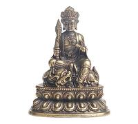 Scultura di Buddha, statua del Buddha Manjushri - Scultura del Bodhisattva della saggezza in ottone, statua religiosa del Buddha alta 2,51 pollici, ornamenti Feng Shui da tavolo for la casa, 1 pezzo