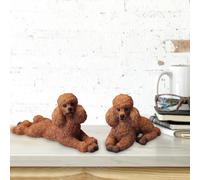 Scultura di Cani Creativi Da 2 Pezzi, Giocattolo Carino, Materiale in Resina