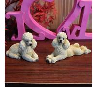 Scultura di Cani Creativi Da 2 Pezzi, Giocattolo Carino, Materiale in Resina