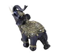 Scultura di Elefanti, Figurina di Elefante Feng Blu Shui Simbolo di Fortuna Attrazione per la Ricchezza della Resina per la Casa (Grandi dimensioni (21x15in))