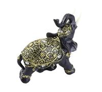 Scultura di Elefanti, Figurina di Elefante Feng Blu Shui Simbolo di Fortuna Attrazione per la Ricchezza della Resina per la Casa (Medio -dimensione (18x12in))