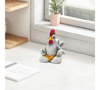 Scultura di gallo in resina, modello di animale carino, per cortile, interno