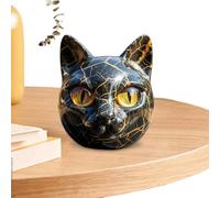 Scultura di gatti | Figura decorativa gatto nero come decorazione per la casa | Decorazione in resina sintetica idea regalo per inaugurazione di compleanno, festa per gli amanti degli animali