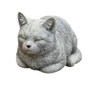 Scultura di gatto addormentato Casa Divertente Balcone Memoria Statua di