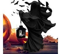 Scultura di lanterna fantasma, statua di con lanterna,Scultura del messaggero 'inferno in resina di Halloween con lampada a LED | Decorazione natalizia per l'ingresso del cortile, balcone, soggiorno,
