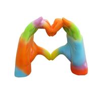Scultura di Mani a Cuore | Statua della Mano Gesto d'Amore Figurina | Statuine Collezionabili Estetiche per Tavolo Ufficio Libreria Camera Scrivania Compleanno Natale Festa