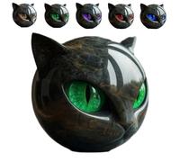 Scultura Di Pietra Del Gatto Nero, Scultura Nera Della Testa Del Gatto, Scultura in pietra di gatto nero di lusso, Carina Statua Del Gatto Che Guarisce Lo Stress Della Pietra, Per Casa, Ufficio