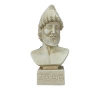 Scultura di statua in pietra fusa di pietra del busto di Odisseo Re greco di Itaca di
