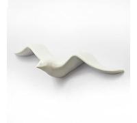 Scultura di uccelli di gabbiano bianco in ceramica realizzata a mano per la casa da appendere alla decorazione di arte della parete