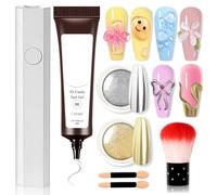 Scultura di unghie creativa - Gel di moda, colla di design | 5d art polacco Uso per il salone di matrimonio casa formale formale eventi quotidiani Donne eleganti finiture Shine Beauty comapign Makeup