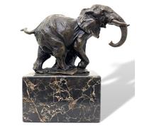 Scultura elefante in bronzo di stile antico cifra 21cm