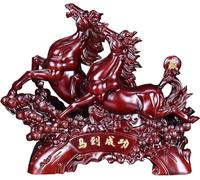 Scultura Feng Shui Ornamenti Statua di Cavallo Figura Resina Simbolo di Successo Ufficio Prosperità Ricchezza Decorazione