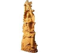 Scultura Fengshui Statua di Buddha in Legno massello Ruyi Kwan Yin Lady Kuan Guanyin Dea della Misericordia Quanyin Figurine Meditando