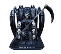Scultura Gotica Nera del Mietitore, Statua della Morte, Statuetta Decorativa in Resina, Scultura da Altare, Ornamento da Tavolo, Articoli per Feste, Ornamento per la casa, Regalo per Bambini