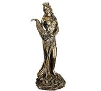 Scultura greca della dea della ricchezza - Figura in resina statua della fortuna con cornucopia, ornamenti artistici per ufficio, ricevimento o decorazione domestica, elegante arte decorativa per