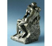 Scultura Il Bacio di Rodin Statuetta Decorativa Bronzo Replica Museo Parastone
