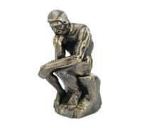 Scultura Il Pensatori Ghisa 26cm Rodin Statua IN Simil Bronzo Stile Antico