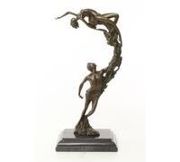 Scultura In Bronzo Arte Astratta Figura Coppia Altezza 36 Cm