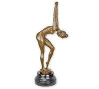 Scultura In Bronzo Donna Nuda Con Braccia Distese Su Base H 58 Cm