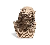 通用 Scultura in cartone con busto di Gesù, kit fai da te, statuetta fatta a mano, stampa 3D, marrone, bianco, nero, cartone ondulato a fette, decorazione per la casa, regalo per adolescenti