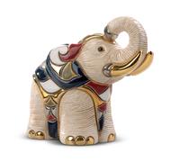 Scultura in Ceramica Elefante Bianco De Rosa Rinconada