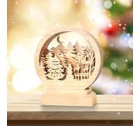 Scultura in legno a forma di albero di Natale, decorazione creativa per le