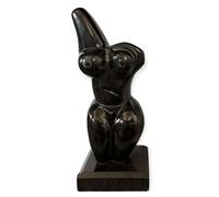 Scultura in Marmo Nero Botero Torso Busto Donna Black Marble Women Sculpture H.3