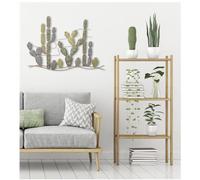 Scultura in metallo in metallo stile industrial CACTUS FRAME Dimensioni 90x2,5x 64 cm - stile Industrial multcolor