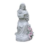 Scultura in resina a LED per madre e bambino, elegante decorazione per la casa, regali commoventi per mamma, Natale, fede, ornamento religioso, statuetta con luce a LED