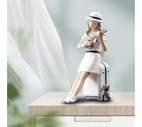 Scultura in resina per ragazza moderna per ornamento per la disposizione del