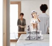 Scultura in resina per ragazza moderna per ornamento per la disposizione del