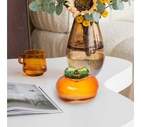 Scultura in statuetta di vetro con frutta artificiale per la decorazione del