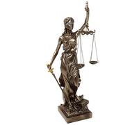 Scultura Justitia bronzo Decorazione Figura dio