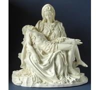 Scultura La Pietà di Michelangelo bianca Figura decorativa statuina