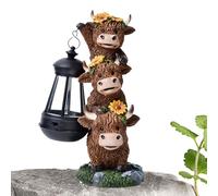 Scultura Lanterna Da Giardino - Luce Del Bestiame Solare | Statua Esterna, Figura Decorativa Con Illuminazione, Ornamento Di Animali Con Funzione, Accento Patio, Decorazione Del Patio Per La Casa