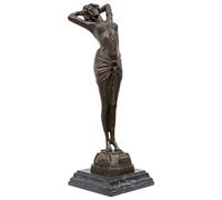 Scultura l'erotismo l'arte in bronzo anticato figura statua 42cm