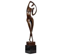 Scultura l'erotismo l'arte in bronzo figura statua stile antico 54cm