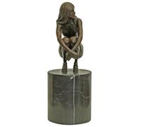 Scultura l'erotismo l'arte signora in bronzo anticato figura statue 27cm