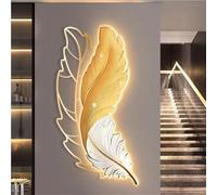 Scultura luminosa in 3D ispirata a «piuma paesaggistica» per il corridoio | I LED valorizzano «piuma paesaggistica» su una struttura in metallo; i volumi creano un accento moderno dentro la camera.