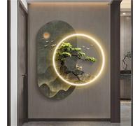 Scultura luminosa in 3D ispirata a «rilievo decorativo» per il corridoio | I LED valorizzano «decoro materico» su una struttura in metallo; i volumi creano un accento orientale dentro l’ufficio.
